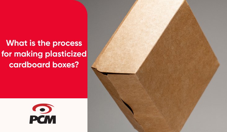 What is the process for making plasticized cardboard boxes?