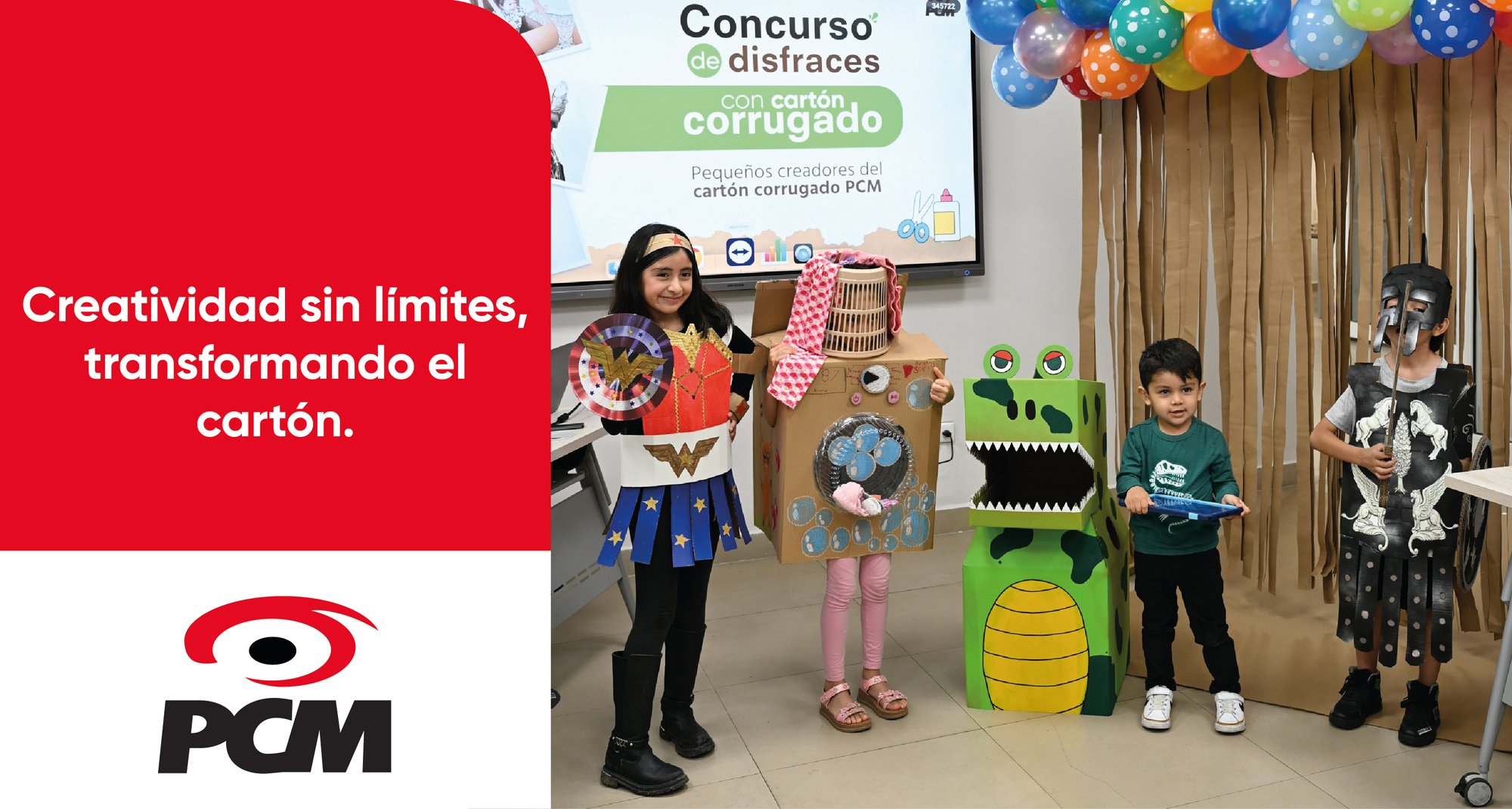concurso de disfraces de cartón corrugado PCM